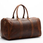 duffel bag travel case leather holdall valise fashion modern carry handle