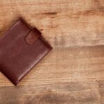 Leather wallet isolated on  background